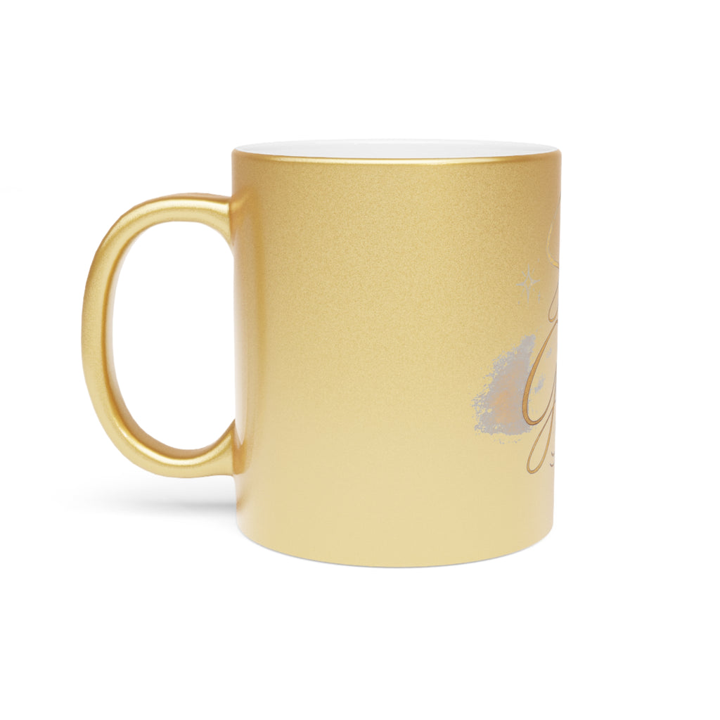 Stay Golden Metallic Mug — Gold/Silver Inspirational Coffee Cup