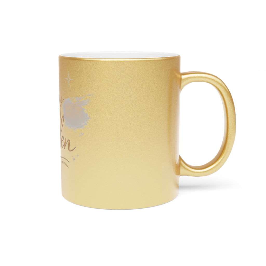 Stay Golden Metallic Mug — Gold/Silver Inspirational Coffee Cup