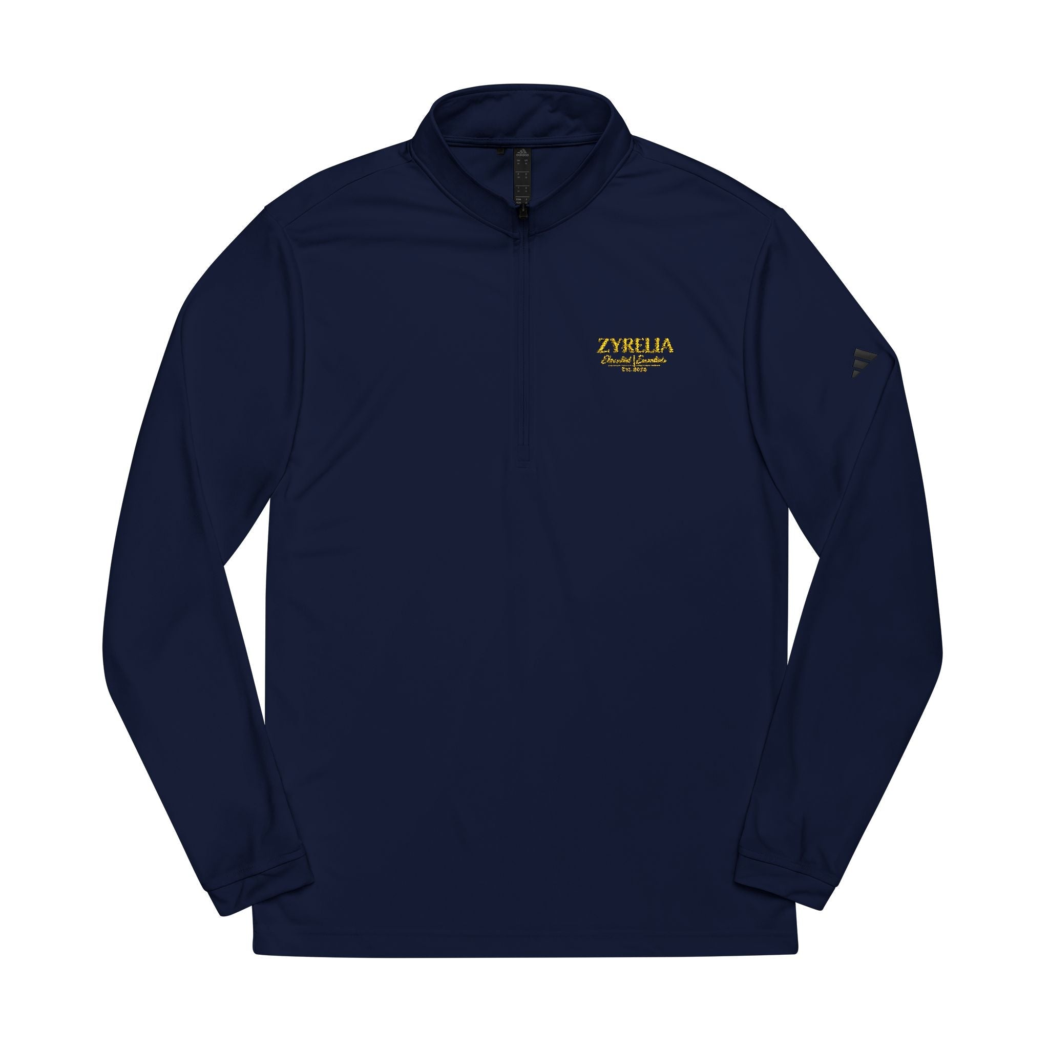 Adidas Embroidered Quarter - Zip Pullover — Lightweight Performance Top - Zyrelia Official