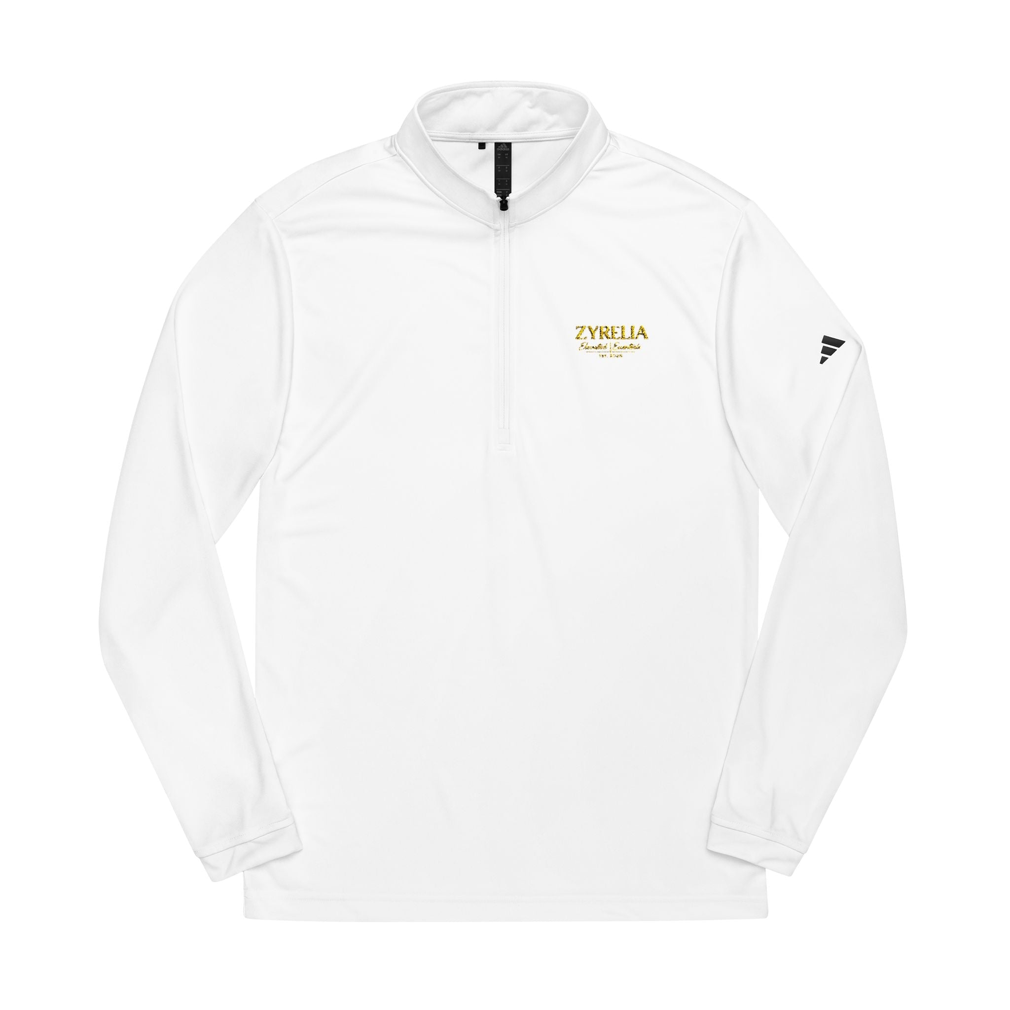 Adidas Embroidered Quarter - Zip Pullover — Lightweight Performance Top - Zyrelia Official