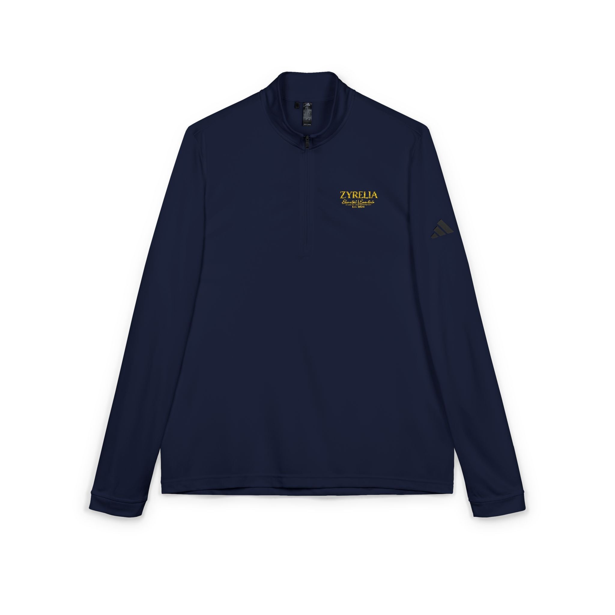 Adidas Embroidered Quarter - Zip Pullover — Lightweight Performance Top - Zyrelia Official
