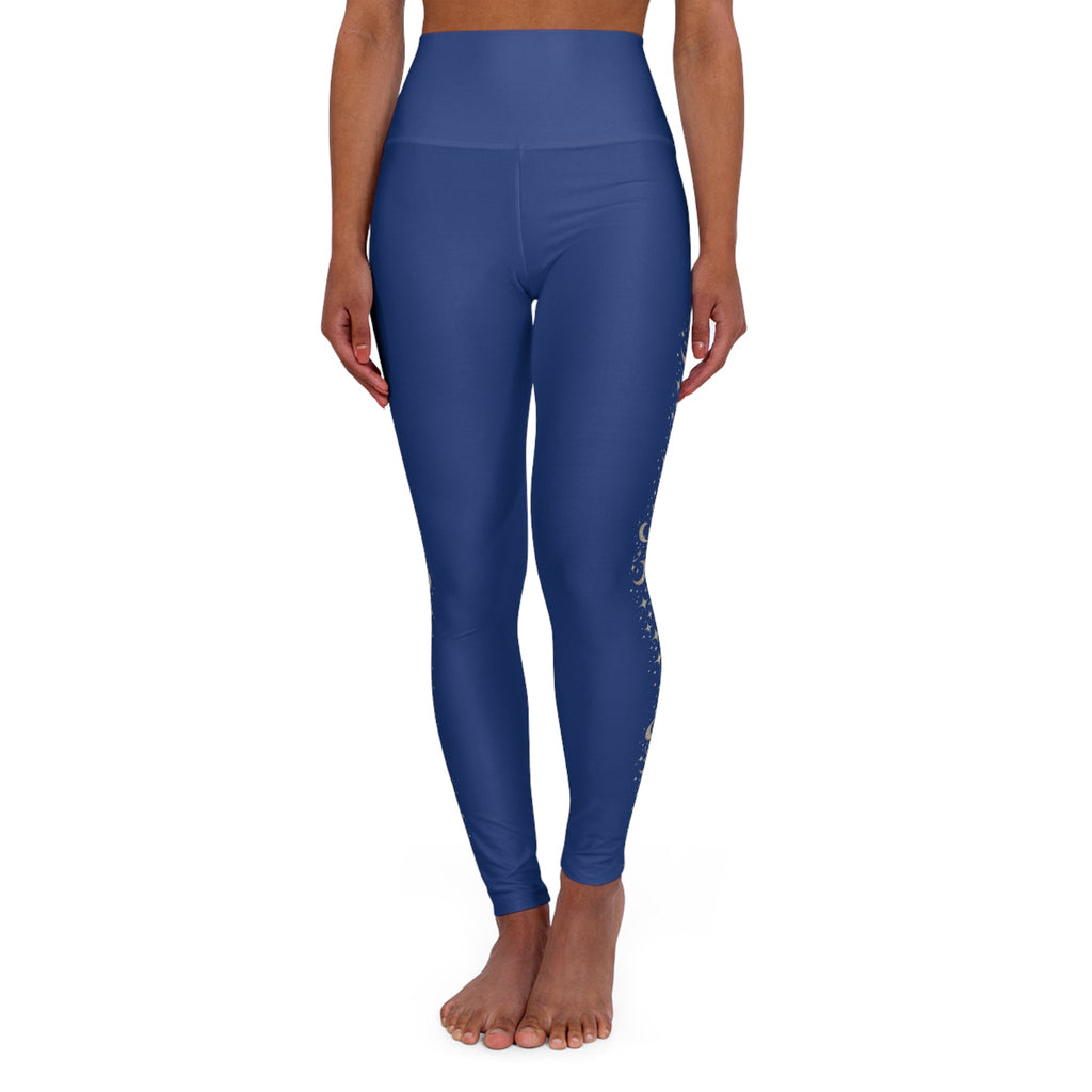 High - Waist Navy Yoga Leggings — Seamless Activewear for Studio & Everyday - Zyrelia Official