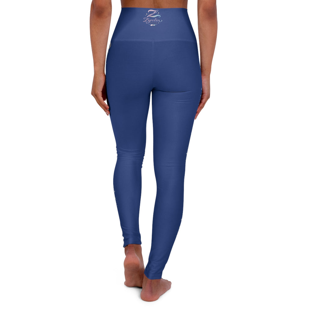 High - Waist Navy Yoga Leggings — Seamless Activewear for Studio & Everyday - Zyrelia Official