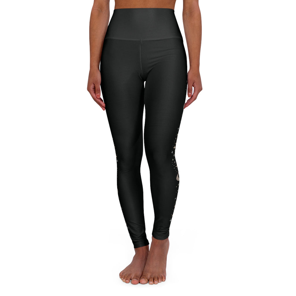 High - Waist Tummy Control Black Yoga Leggings — Seamless High - Rise Activewear - Zyrelia Official
