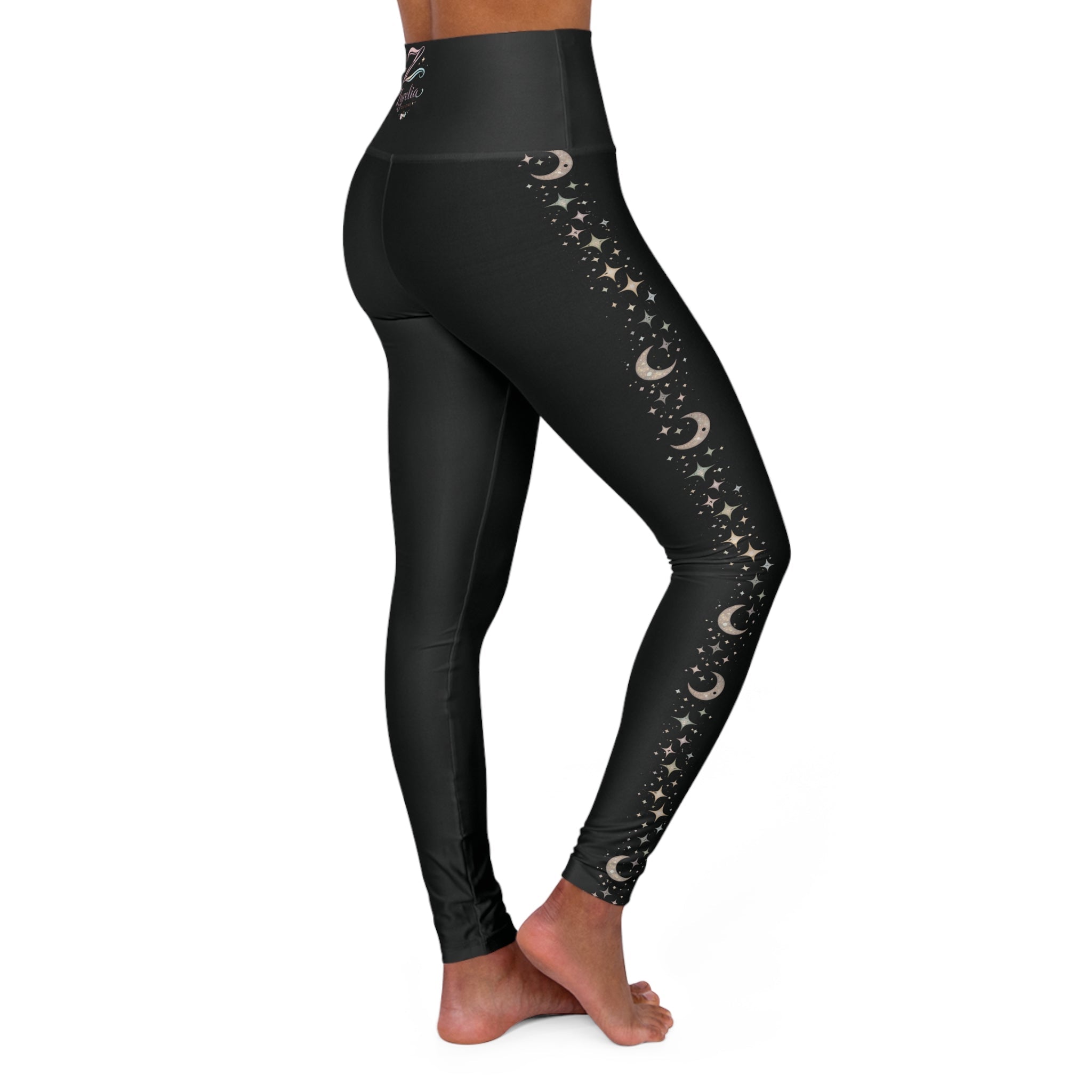 High - Waist Tummy Control Black Yoga Leggings — Seamless High - Rise Activewear - Zyrelia Official