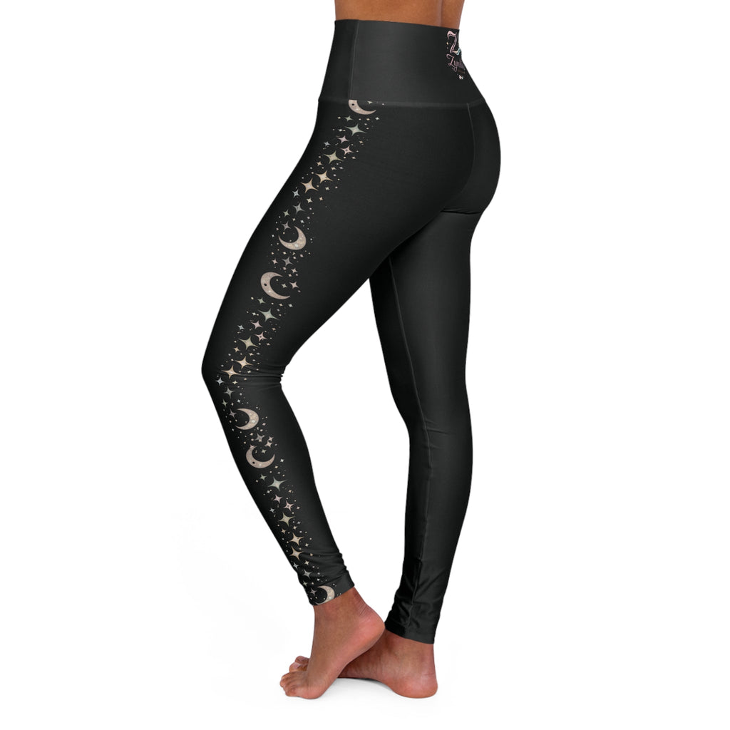 High - Waist Tummy Control Black Yoga Leggings — Seamless High - Rise Activewear - Zyrelia Official