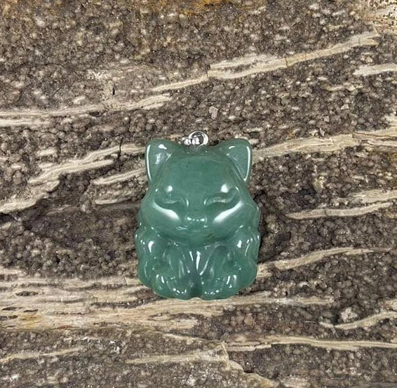 9 Tail Fox, Gemstone Pendants, 23x31mm (1pc)-7