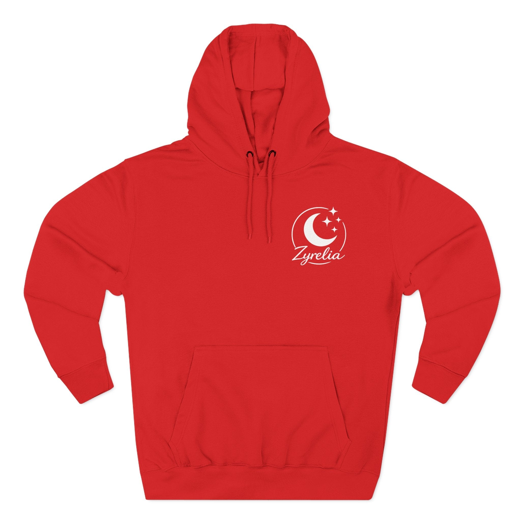 Three - Panel Fleece Hoodie — Cozy White Pullover Hoodie - Zyrelia Official