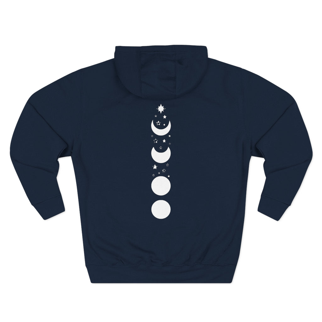 Three - Panel Fleece Hoodie — Cozy White Pullover Hoodie - Zyrelia Official