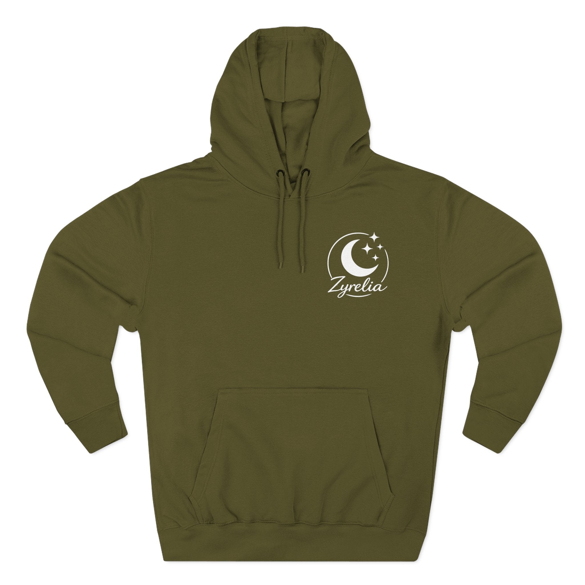 Three - Panel Fleece Hoodie — Cozy White Pullover Hoodie - Zyrelia Official