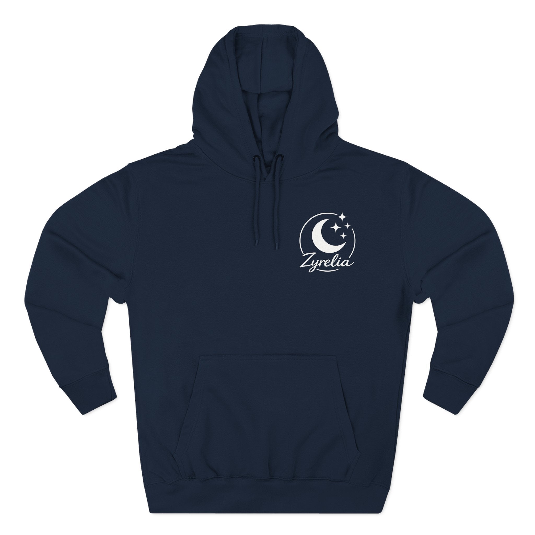 Three - Panel Fleece Hoodie — Cozy White Pullover Hoodie - Zyrelia Official