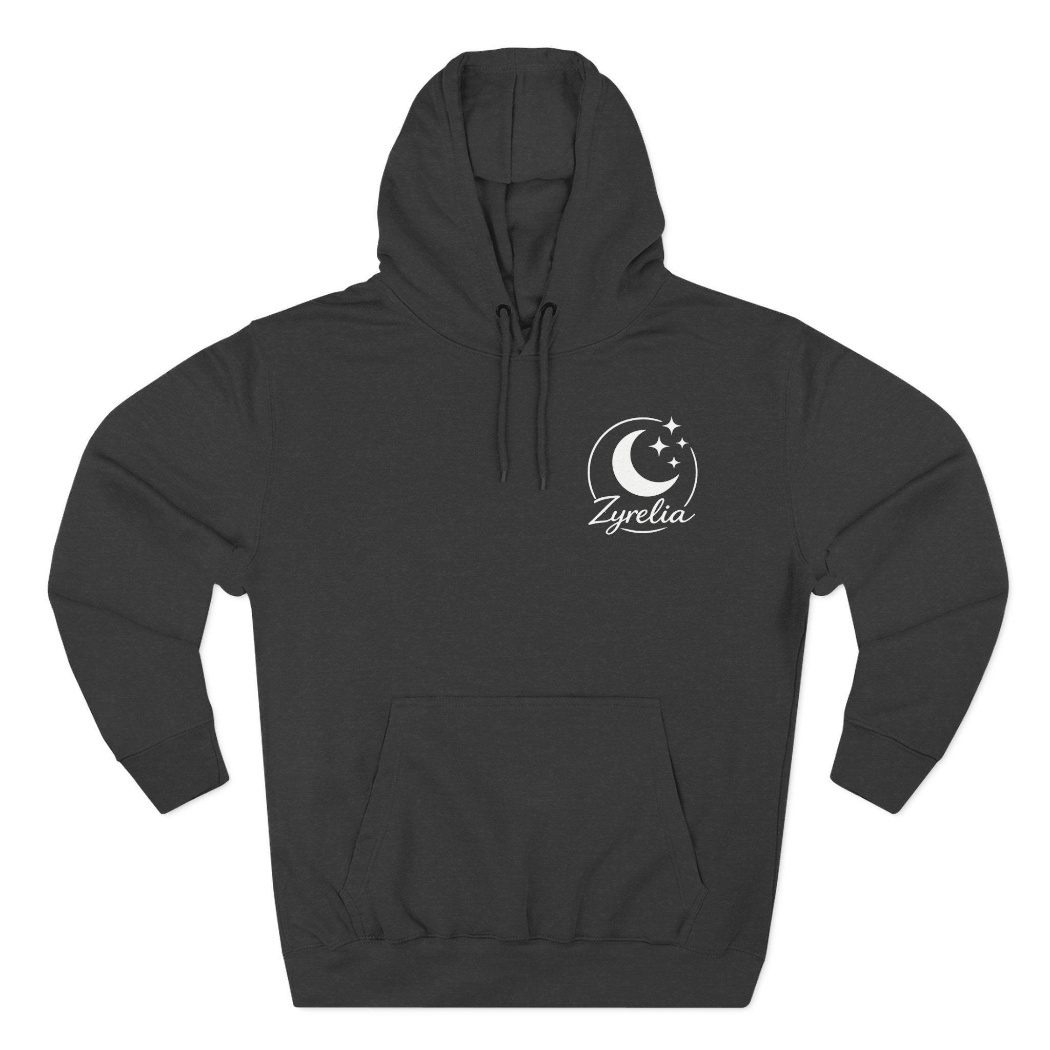 Three - Panel Fleece Hoodie — Cozy White Pullover Hoodie - Zyrelia Official