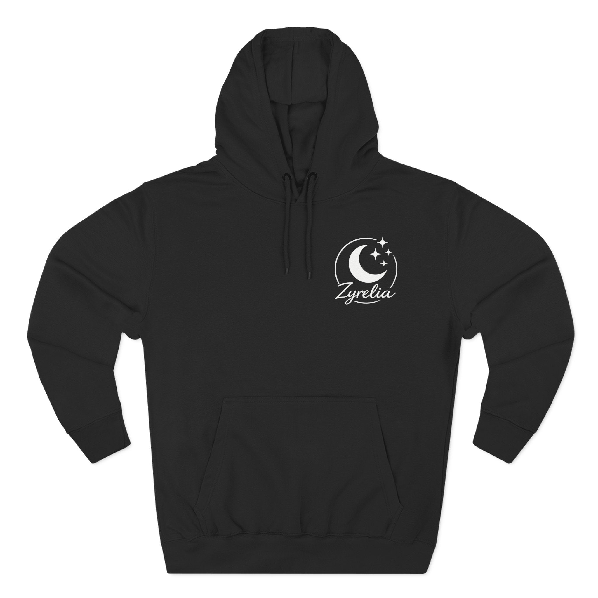 Three - Panel Fleece Hoodie — Cozy White Pullover Hoodie - Zyrelia Official
