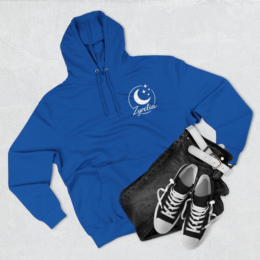Three - Panel Fleece Hoodie — Cozy White Pullover Hoodie - Zyrelia Official
