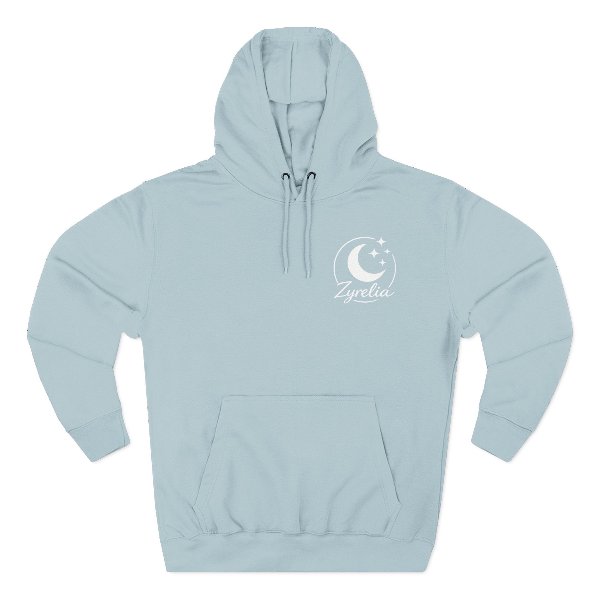 Three - Panel Fleece Hoodie — Cozy White Pullover Hoodie - Zyrelia Official