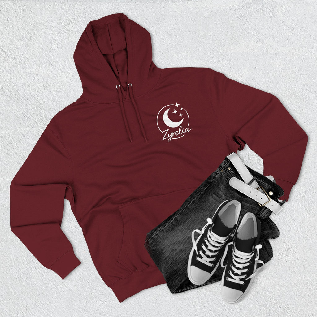 Three - Panel Fleece Hoodie — Cozy White Pullover Hoodie - Zyrelia Official