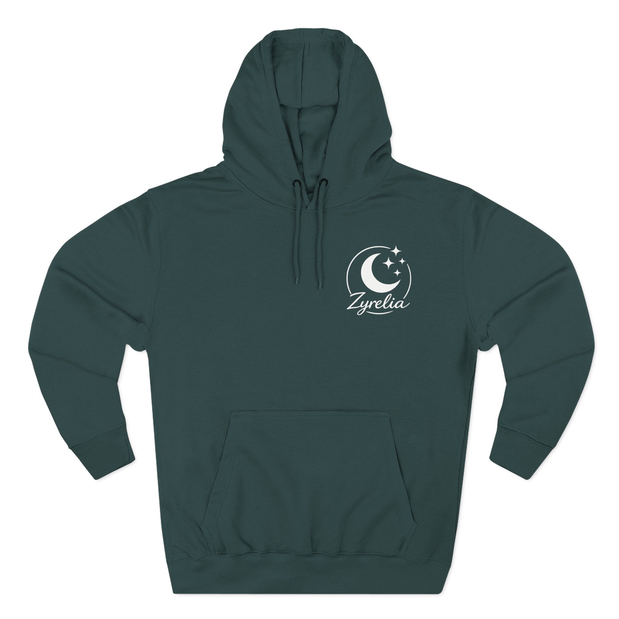 Three - Panel Fleece Hoodie — Cozy White Pullover Hoodie - Zyrelia Official