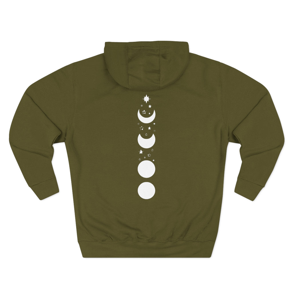 Three - Panel Fleece Hoodie — Cozy White Pullover Hoodie - Zyrelia Official