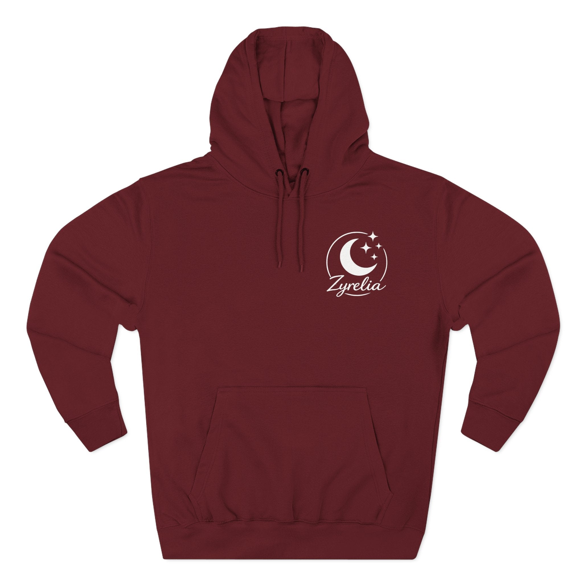 Three - Panel Fleece Hoodie — Cozy White Pullover Hoodie - Zyrelia Official