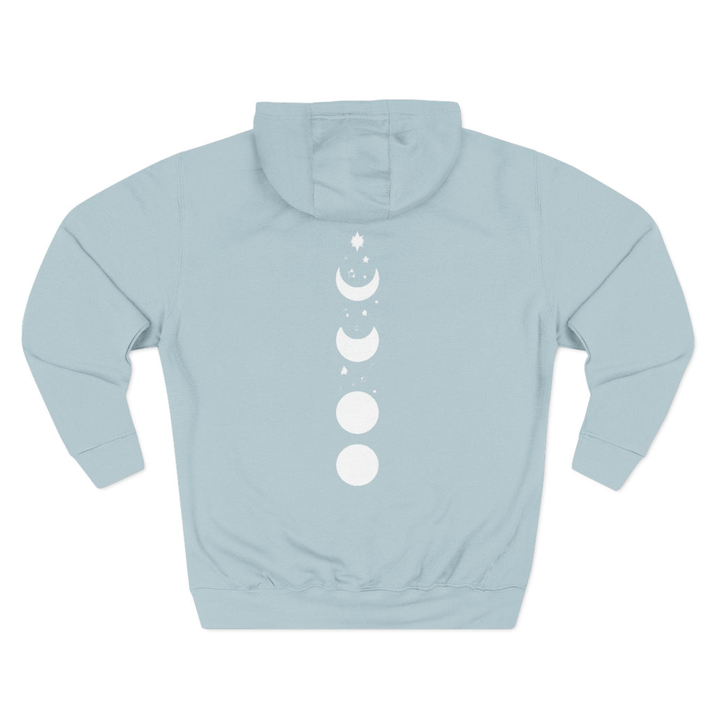 Three - Panel Fleece Hoodie — Cozy White Pullover Hoodie - Zyrelia Official