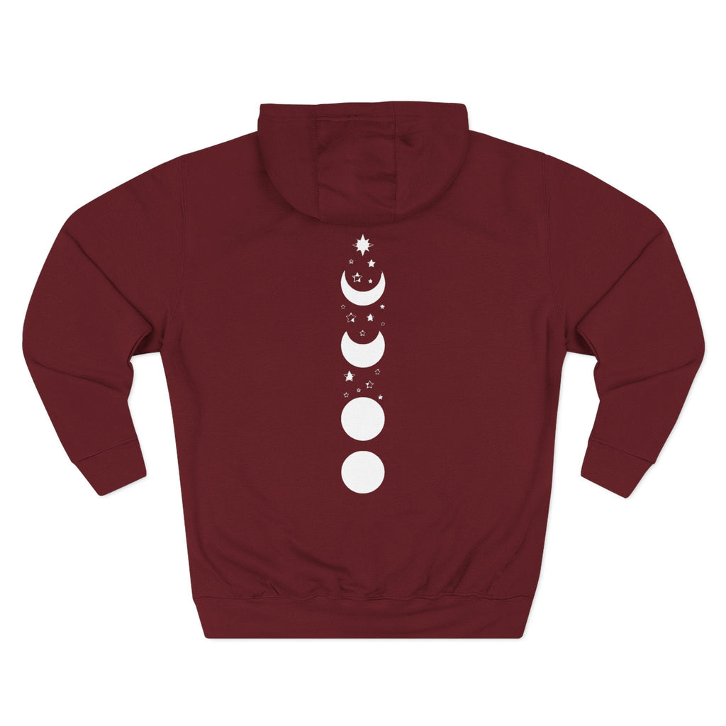Three - Panel Fleece Hoodie — Cozy White Pullover Hoodie - Zyrelia Official